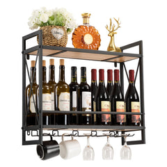 Industrial wall wine sale rack